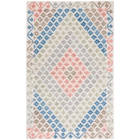 Safavieh 3 x 5 ft. Metro Contemporary Rectangle Area Rug Ivory & Blue MET356M-3